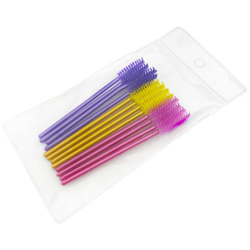 

Набор разноцветных щеточек для ресниц и бровей, 12 шт