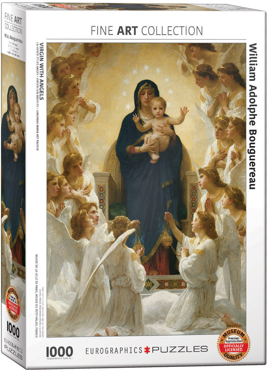 

Пазл Eurographics - Богородиця з ангелами, Вільям Бугро (Virgin with Angels) 1000 ел.