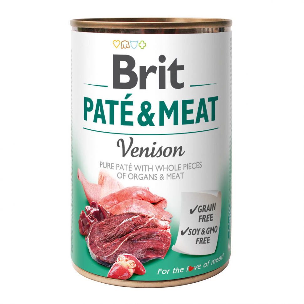 

Консерва для собак Brit Pate & Meat Venison с олениной 400 г