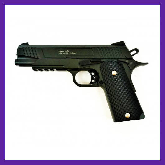

Игрушечный пистолет COLT GALAXY G38 металл - на пульках Детский Игрушка Страйкбольный, Черный