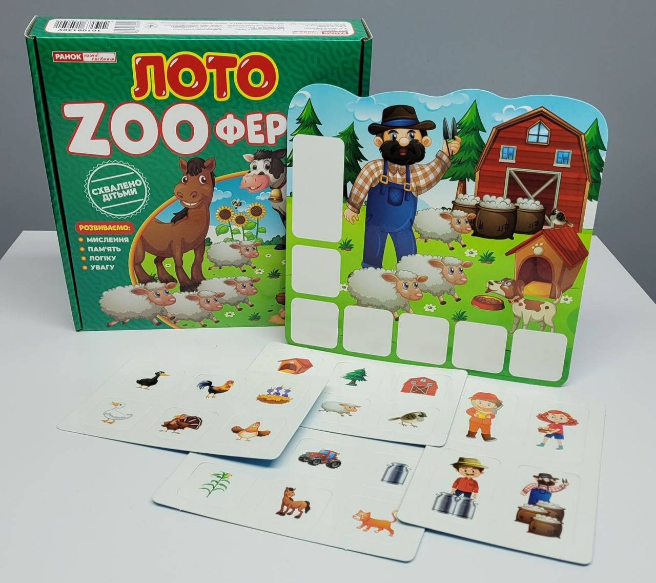 

Лото зооферма "Ранок" ZOO ферма настольная игра 3985-1