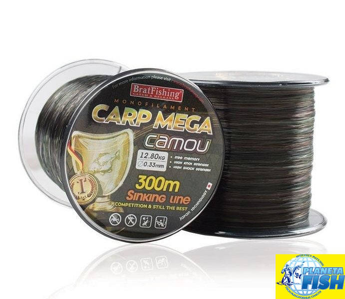 

Леска BratFishing Carp Mega Camou 300м