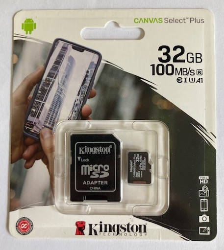 

Карта памяти Kingston microSDHC 32GB Canvas Select Plus Class 10 c адаптером