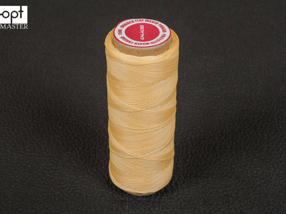 

Galaces 0.80мм желто-бежевый (S011) плоский шнур вощёный по коже