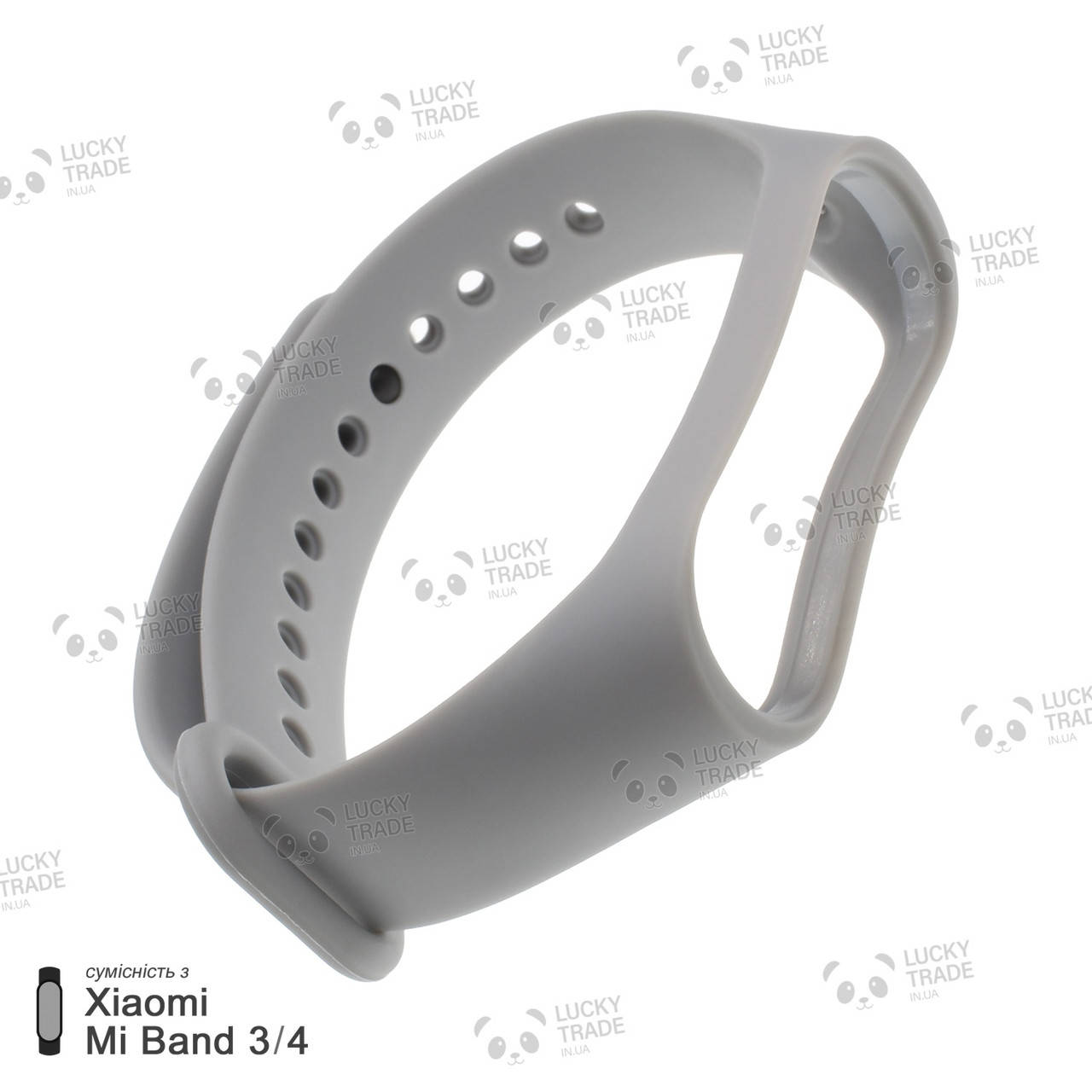 

Ремешок Xiaomi Mi Band 4 / 3 силиконовый однотонный браслет для фитнес-трекера Серый [1706]