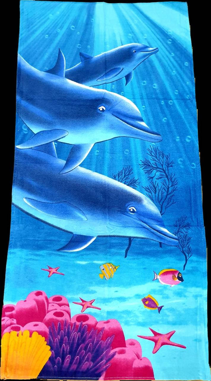 

Полотенца пляжные/банные 75*150см Dolphin, Турция, Голубой