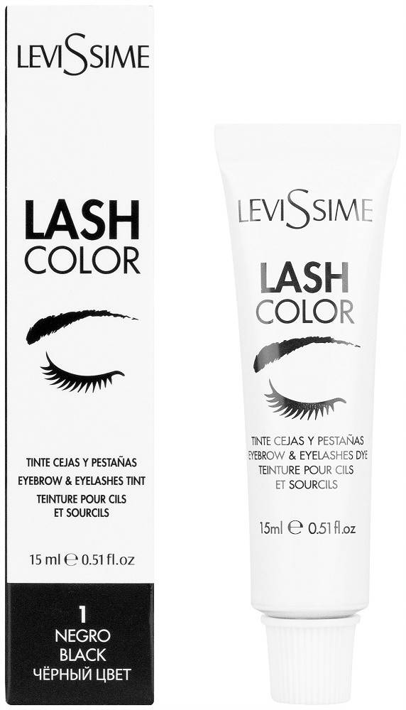

Краска для ресниц и бровей LeviSsime LashColor. тон 1 черная 15мл