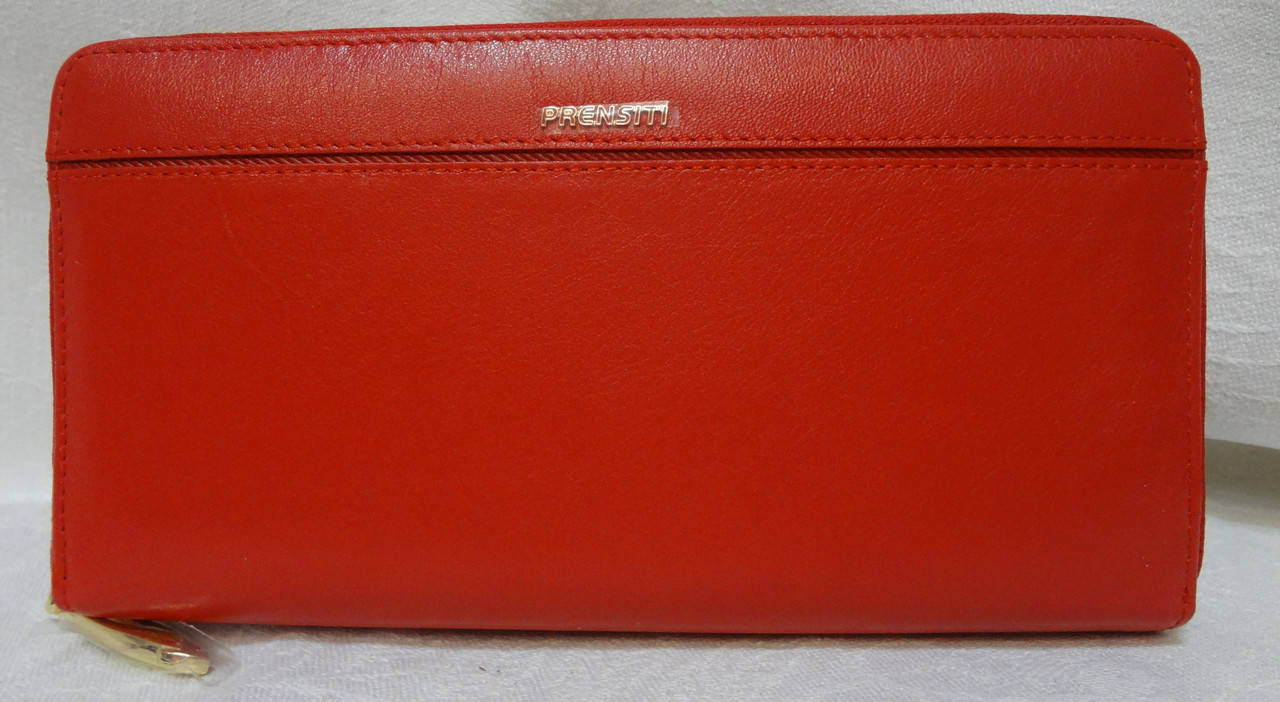 

Женский кошелек на змейке Prensiti Телячья кожа, 200.0, Нет, 20.0, Красный, 100.0