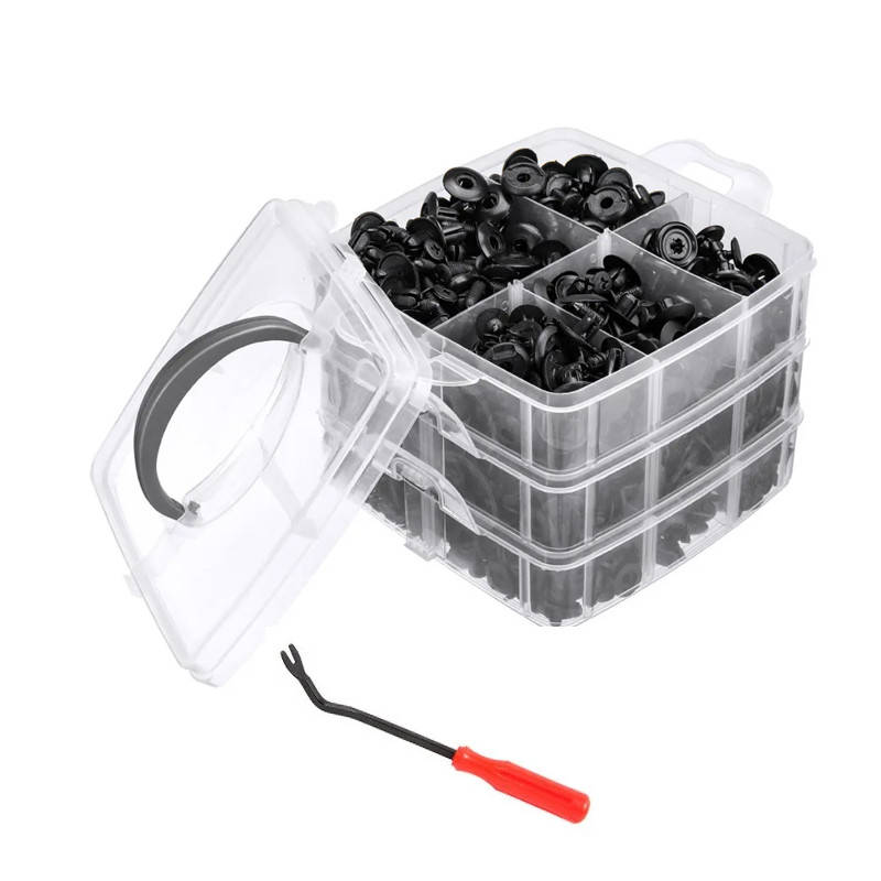 

630шт. Автомобильный крепеж пистоны клипсы заглушки + съемник набор