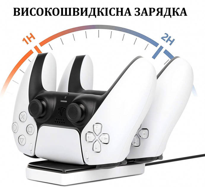 

Двойная Зарядная Док-станция DOBE для PlayStation 5 PS5 DualSense Плейстейшн 5