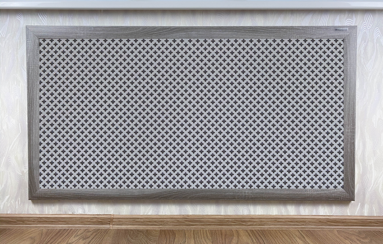 

Решетка на чугунную батарею, 68 см х 98 см, цвет серый Роял