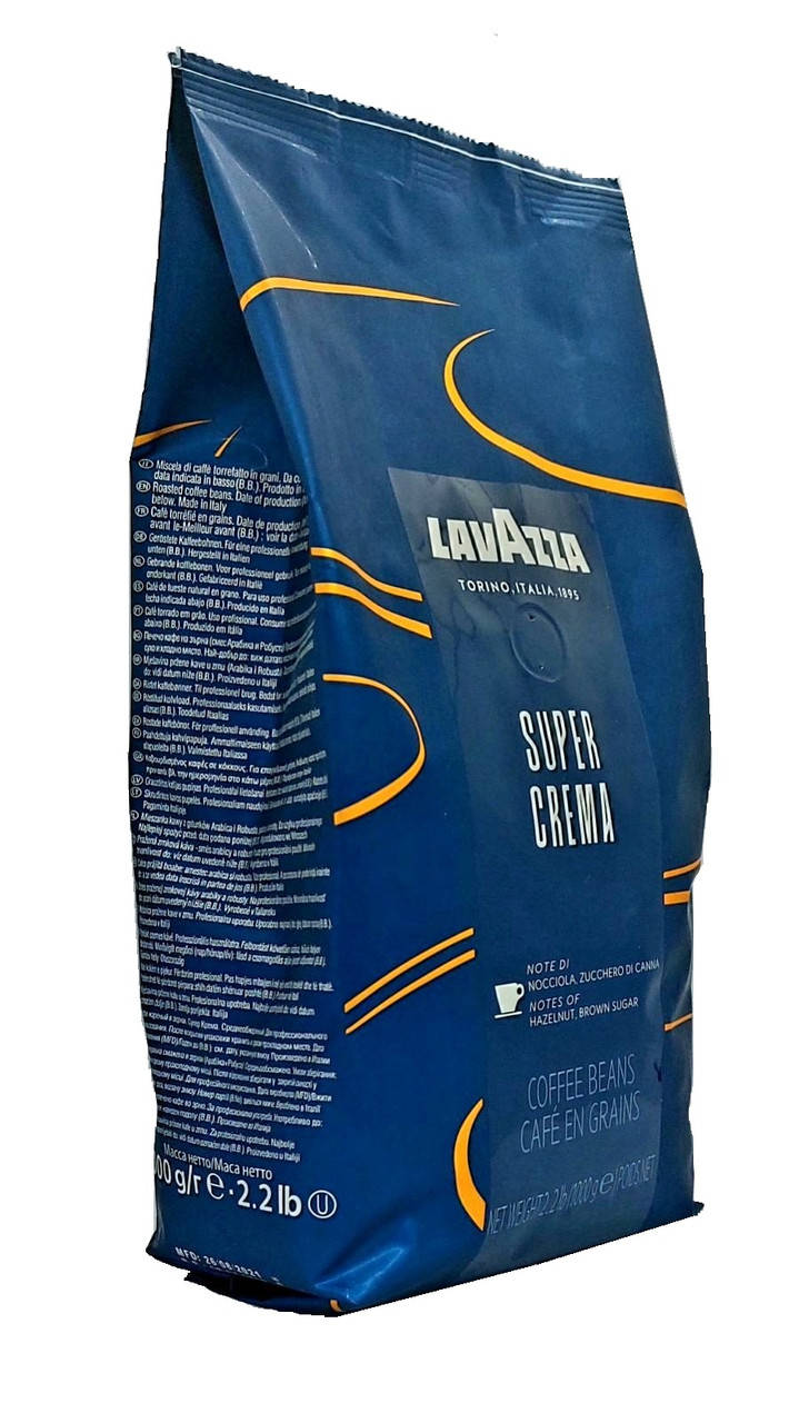 

Зерновой кофе Lavazza Super Crema 1 кг в синей пачке