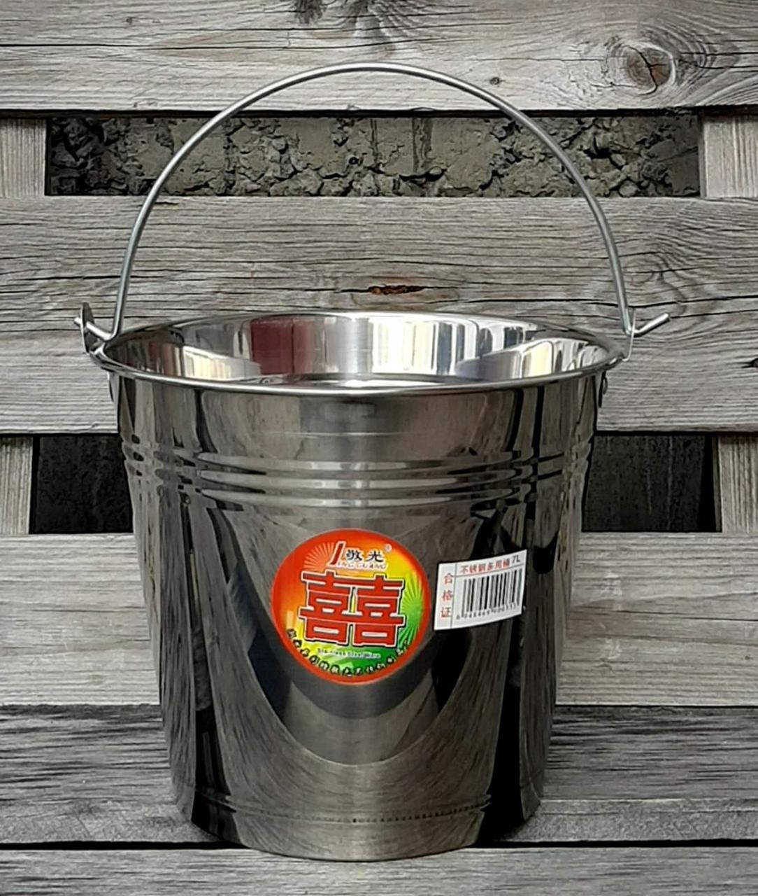 

Ведро нержавейка 7л 2с без крышки 26см VT6-18932-1