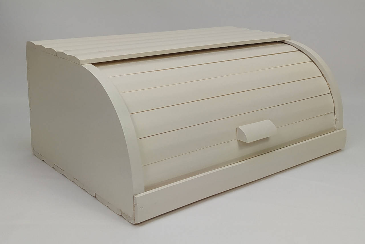 

Хлебница деревянная ручной работы "Белая" древесина бук 37 см * 27 см, высота 17 см., Белый