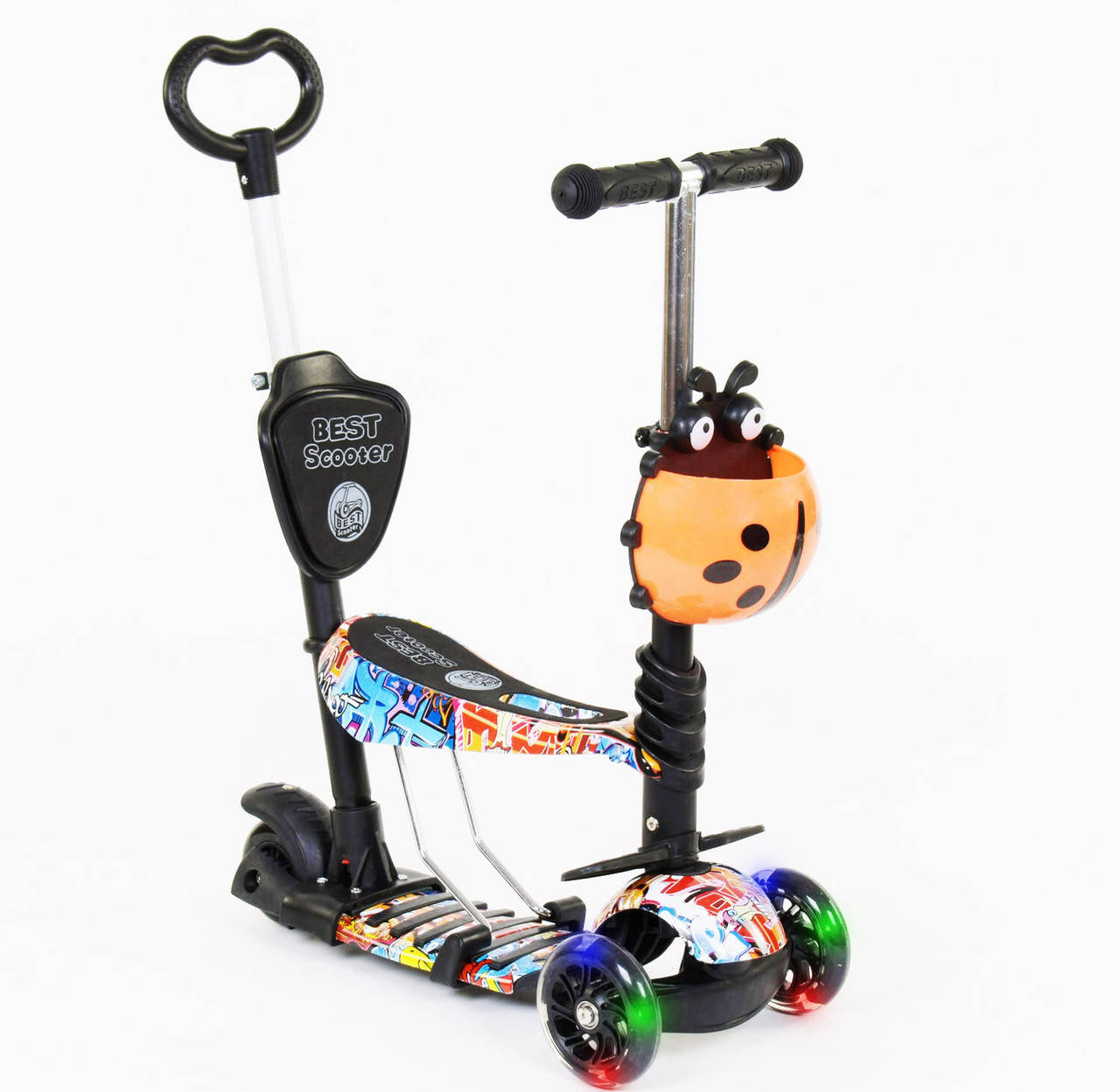 

Детский самокат Best Scooter 5 в 1 Граффити Светящиеся колеса