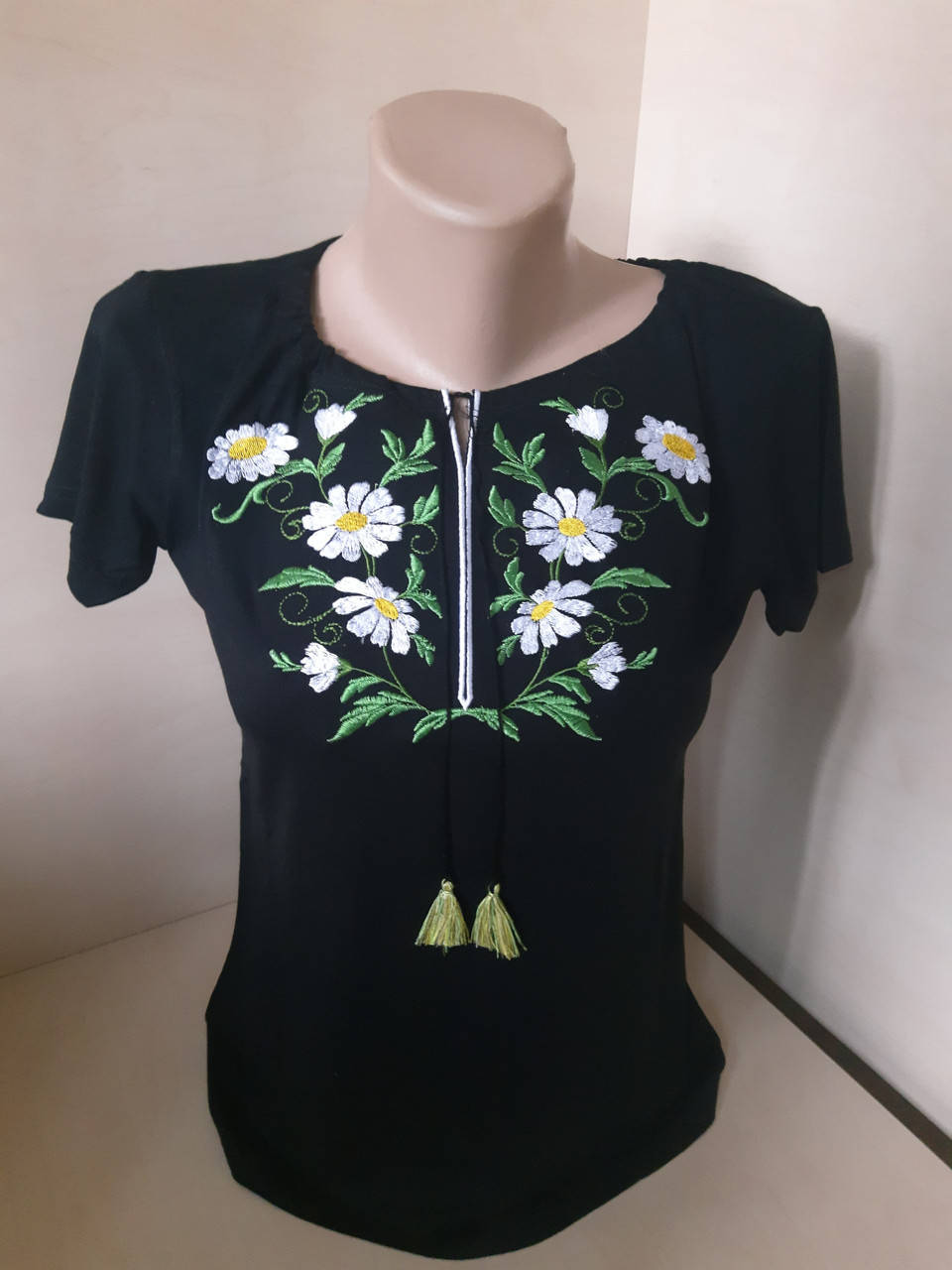 

Вышиванка Футболка женская р. 46 48 50, Черный
