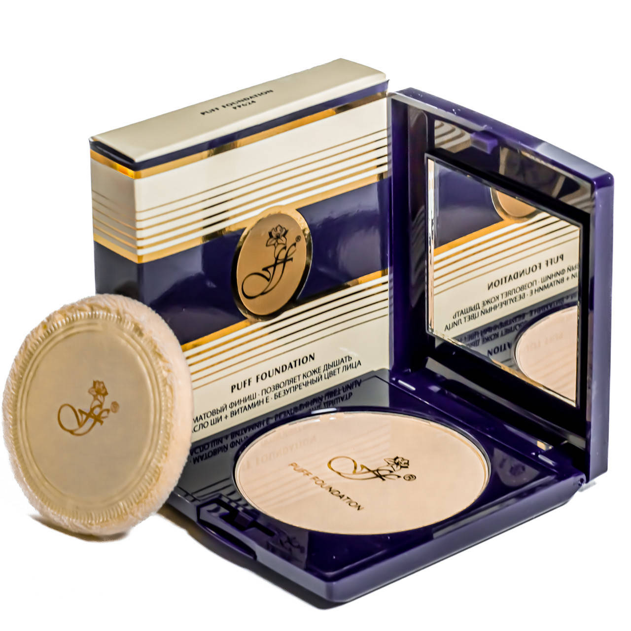 

Пудра для лица FFleur Powder Puff Foundation РP-624 № 03 Warm Silk Светло-бежевый