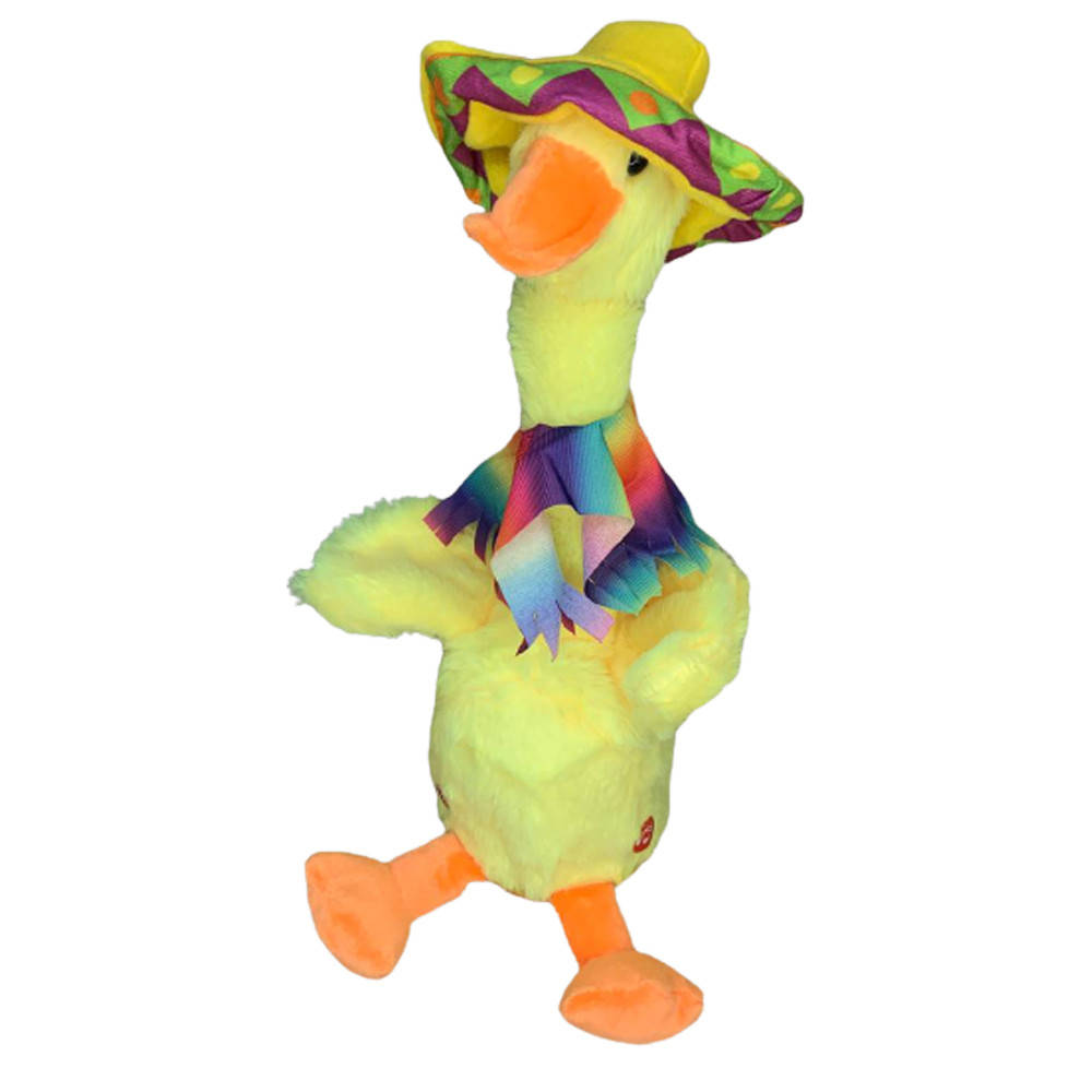 

Интерактивная игрушка с подсветкой повторюшка-танцующая утка Dansing duck / Детская мягкая музыкальная игрушка