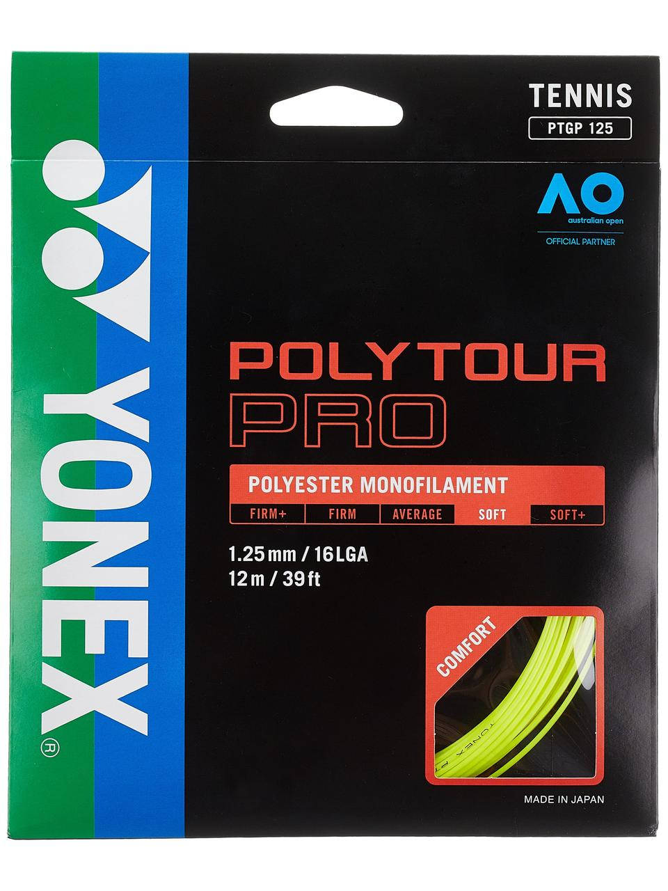 

Yonex Poly Tour Pro струны для тенниса 1.25мм/12 м. желтые