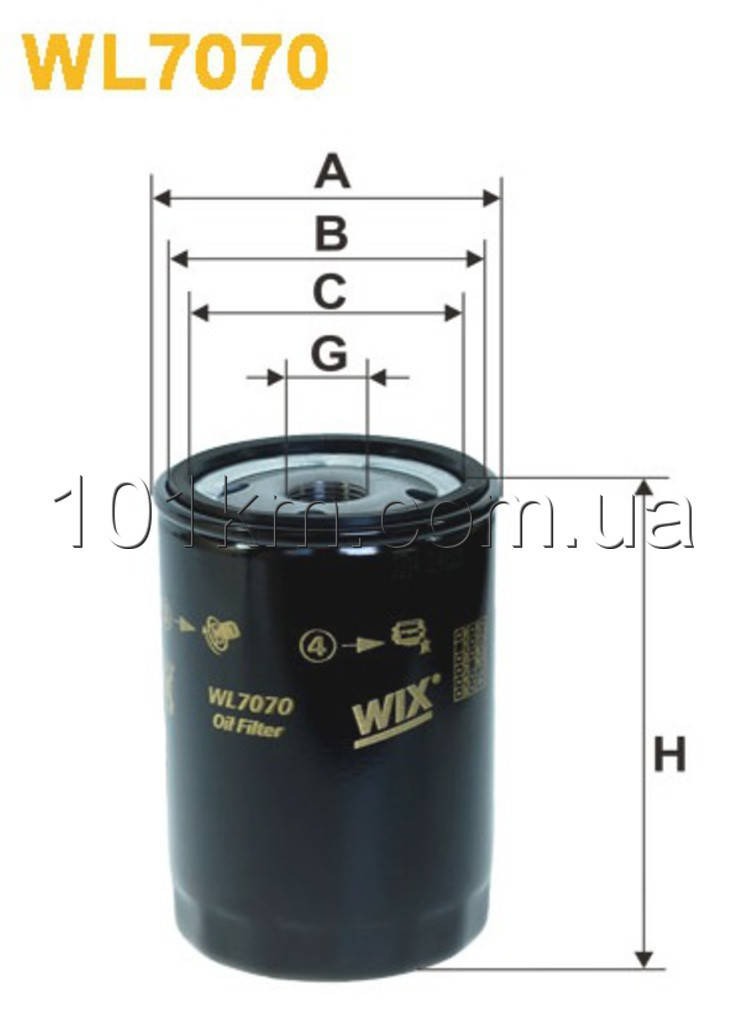 

Фильтр масляный WIX WL7070 (OP 526)