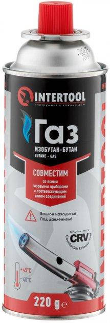 

Газовый Баллончик 220 гр Картридж Цанговый INTERTOOL GS-0022
