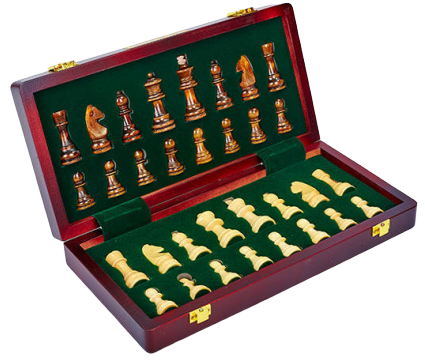 

Шахматы деревянные с футляром, доска 35x35 см Wood Chess Set (X3118)
