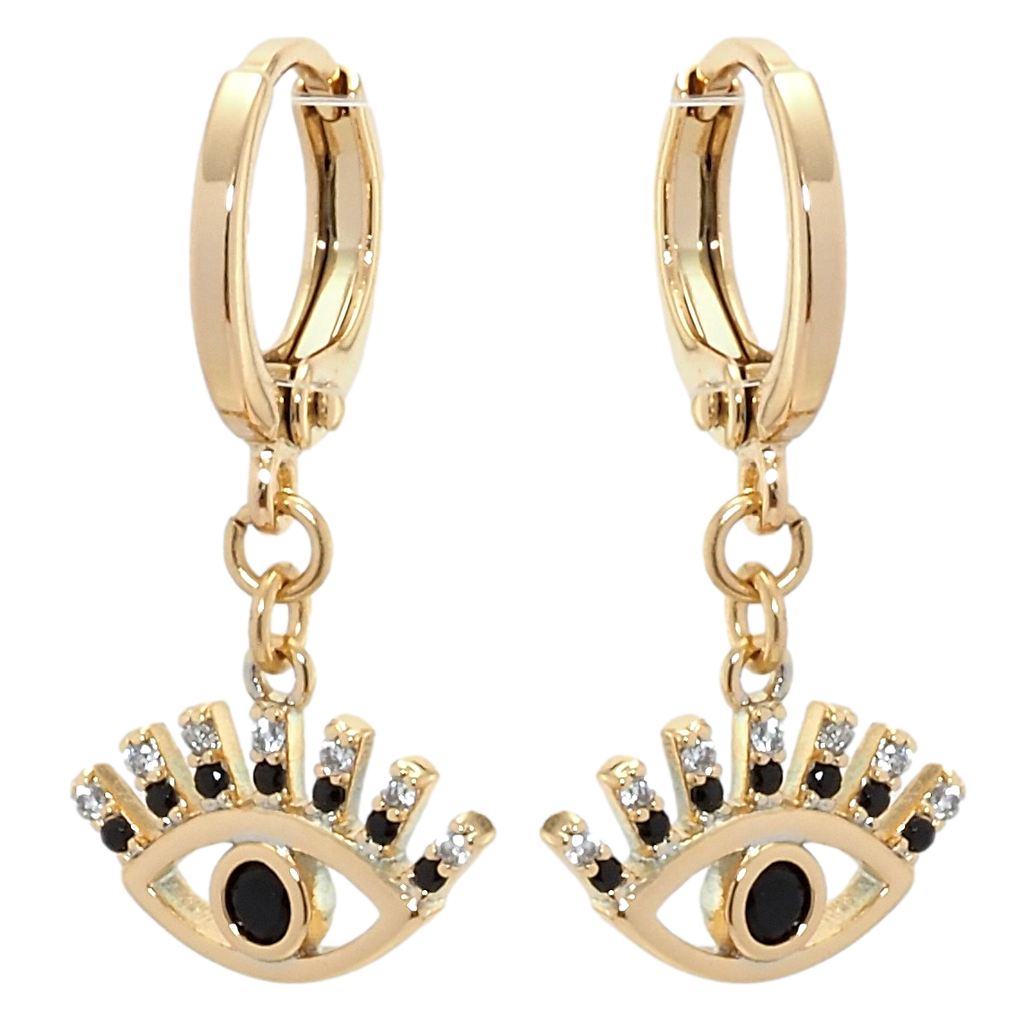 

Серьги Xuping Позолота 18K подвески на колечках "Глаза"