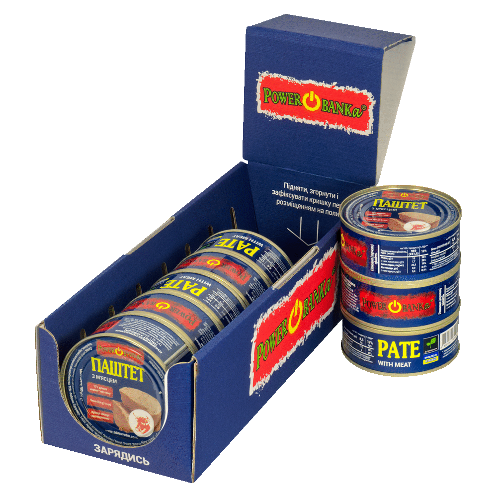 

Упаковка паштетов с мяском PowerBANKa 8 шт*100 г