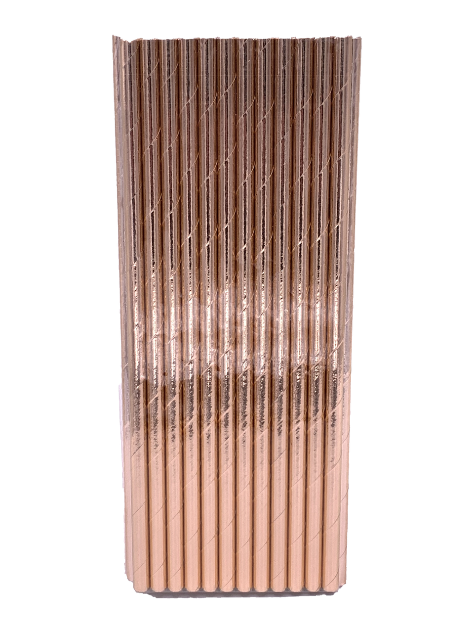 

Трубочки для напитков бумажные Розовое золото, 25 шт