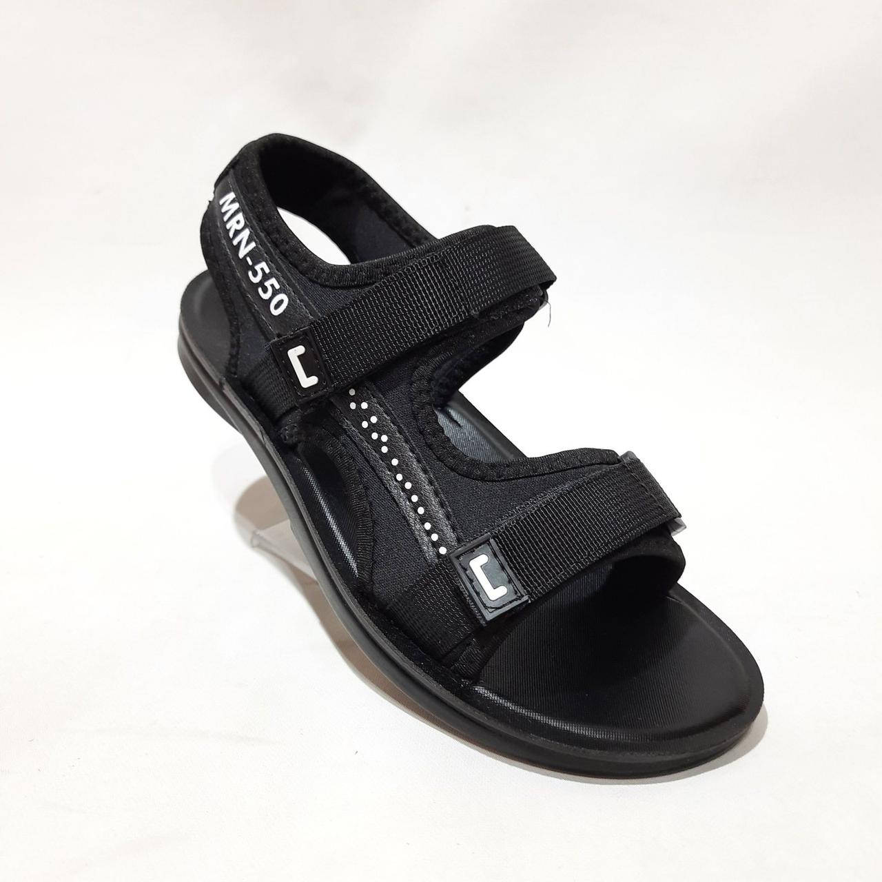 

40-25,5 Сандали подростковые хорошо сидят на ноге благодаря липучкам Черные Последняя пара, Черный