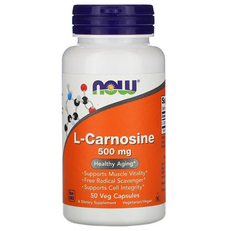

L-карнозин NOW Foods "L-Carnosine" 500 мг (50 капсул)