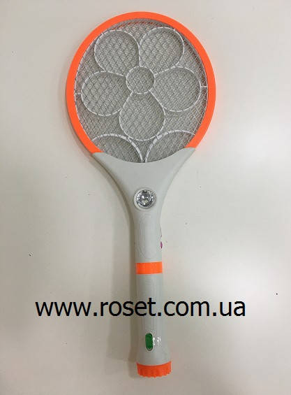 

Мухобойка электрическая аккумуляторная с фонариком и подсветкой