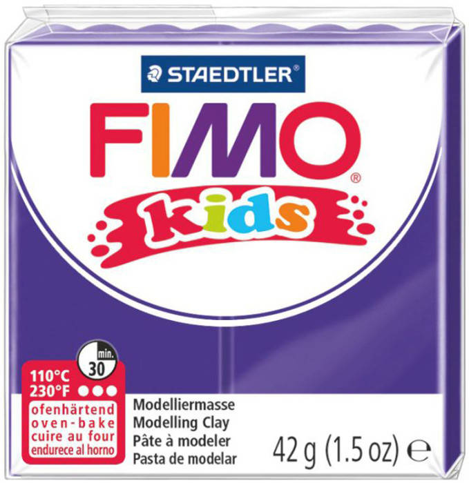 

Пластика Fimo kids 42г фиолетовая (4007817805121), Фиолетовый