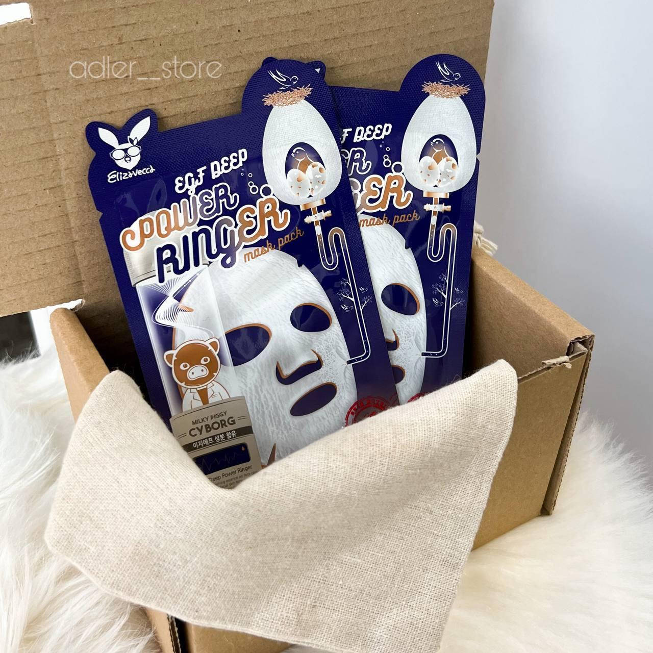 

Тканевая маска для лица для жирной и комби кожи Elizavecca EGF Deep Power Ringer Mask Pack 23 мл