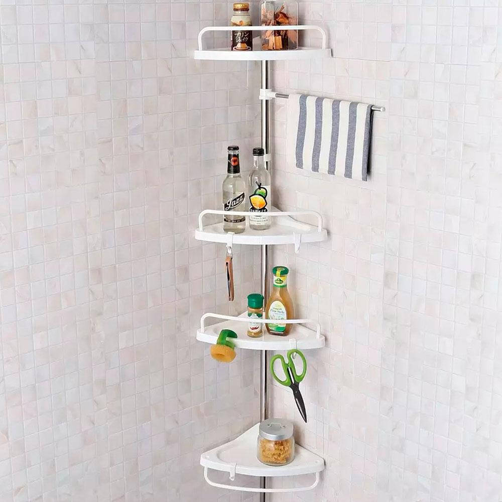 

Угловая полка для ванной 229х33см Multi Corner Shelf GY-188 White / полка в ванную