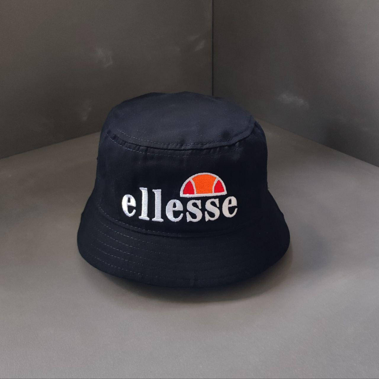 

Летняя панама хлопковая унисекс Ellesse черная / Стильная легкая панама с вышивкой / Панамка лето