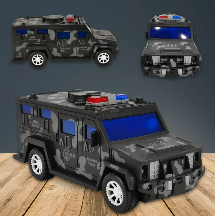 

Детский сейф копилка, детский сейф машинка, Military Car Safe box копилка для денег детская, арт. 2106, Разные цвета