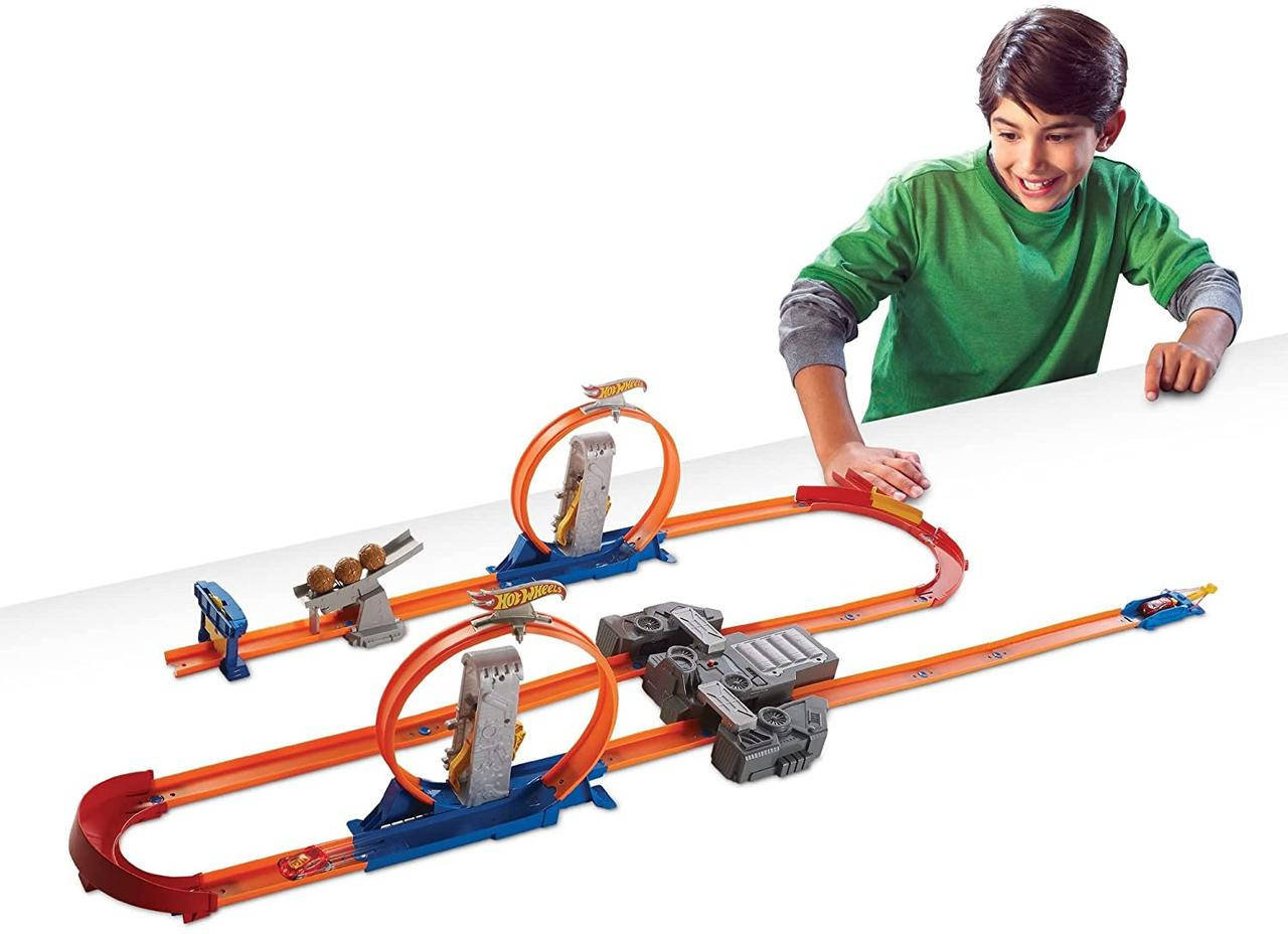 

Meга-трек Hot Wheels Двойное ускорение - Хот Вилс Track Builder Total Turbo