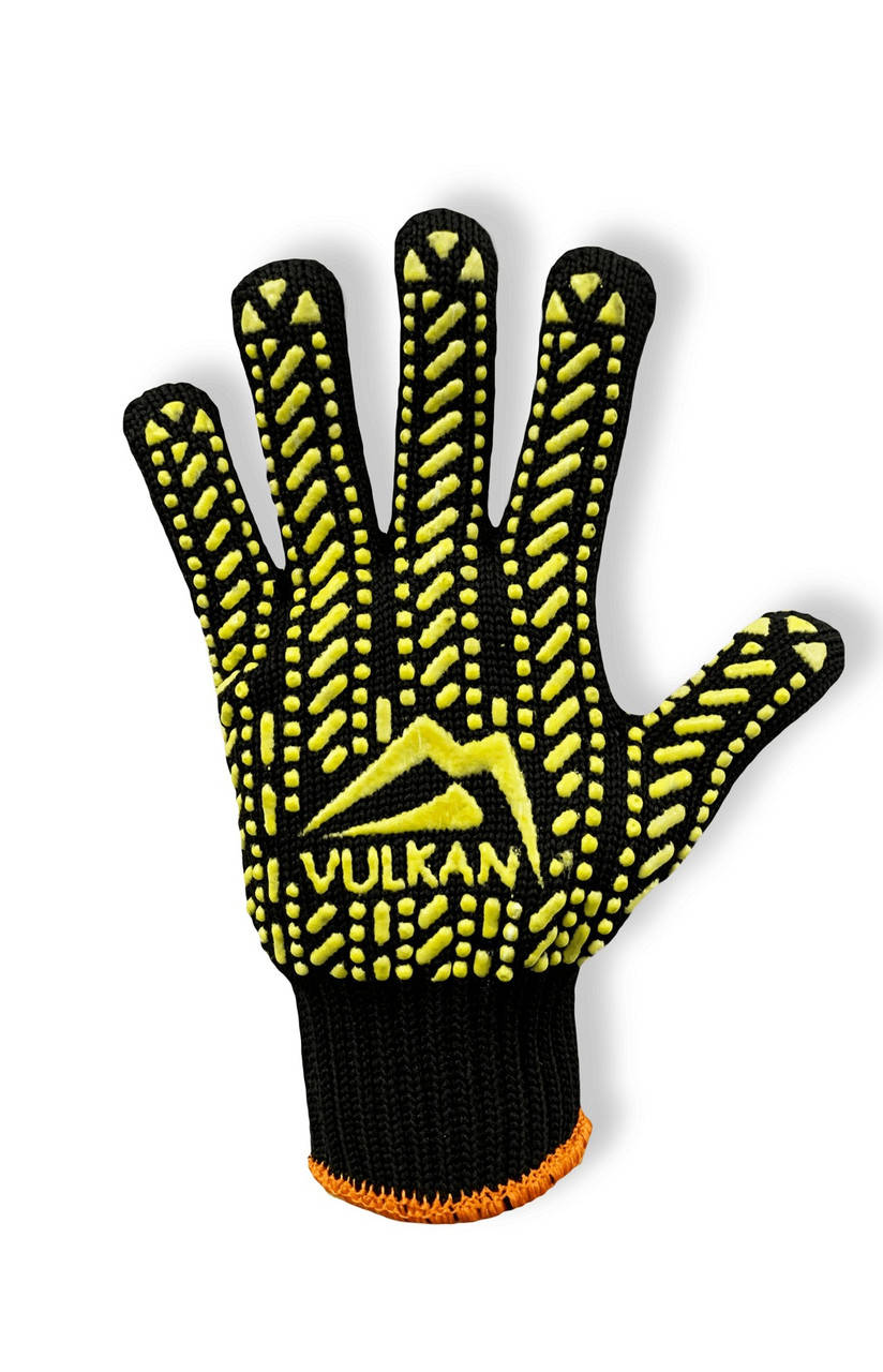 

Перчатки рабочие Vulkan 5611LUX, черные, ПВХ точки (XL), Черный