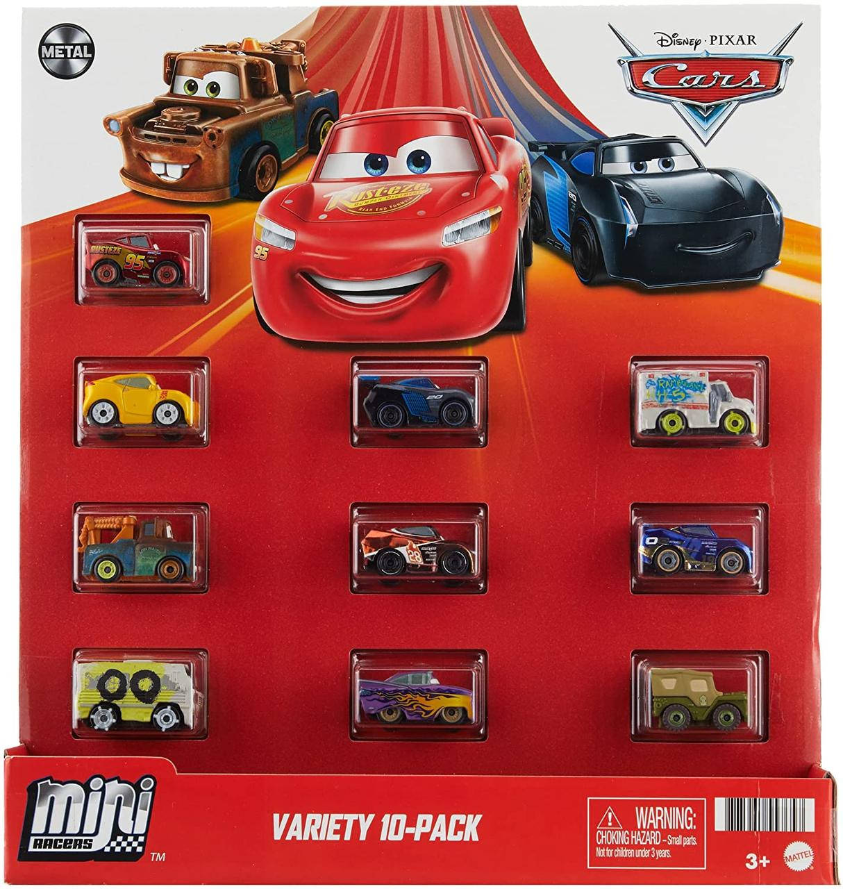 

Набор мини автомобилей Тачки Mattel Disney Pixar Cars Mini Racers Vehicle 10 шт. (FLG73), Разные цвета