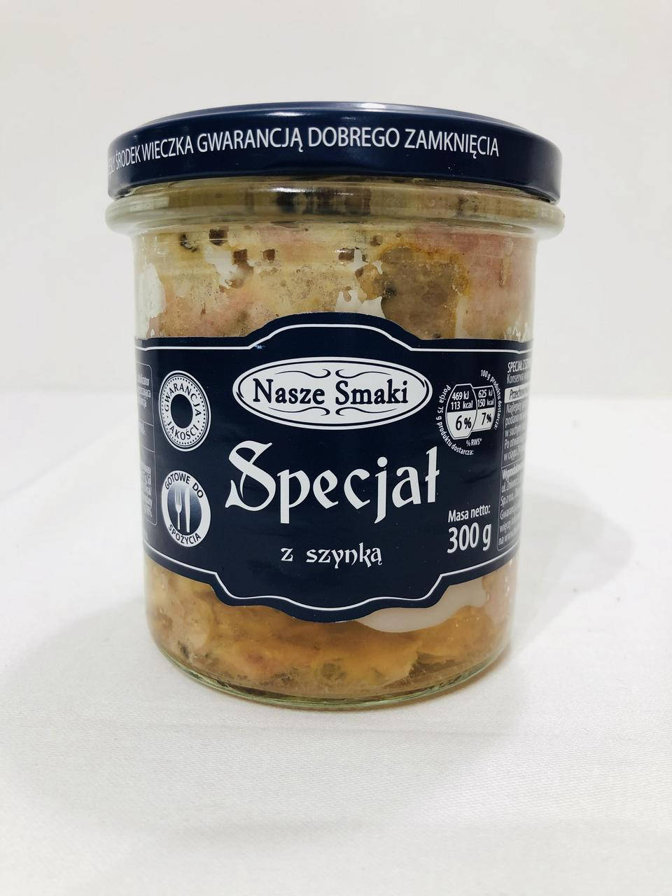 

Тушонка Nasze Smaki Special z szynka 300гр