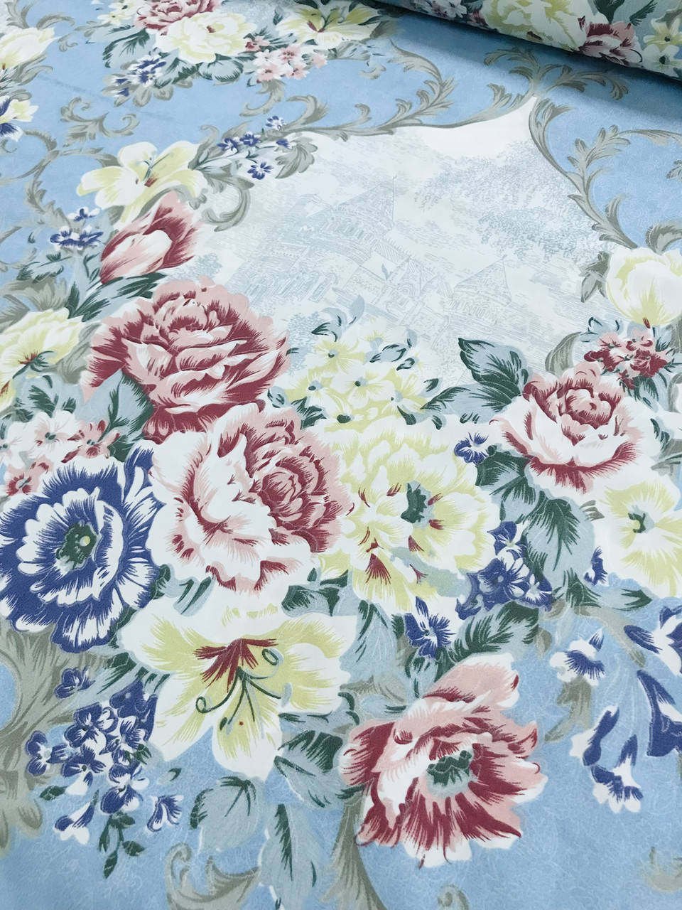 

Тик наперниковый Город на метраж (синтетический, но хороший), Голубой