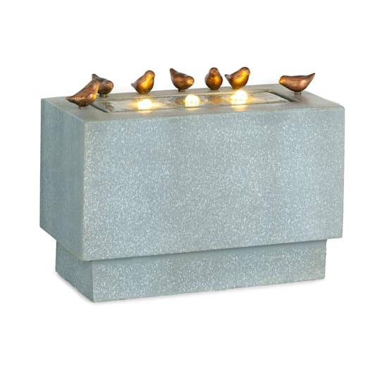 

Садовый фонтан Waterbirds LED 60 x 47 x 30 см цементно-алюминиевый серый