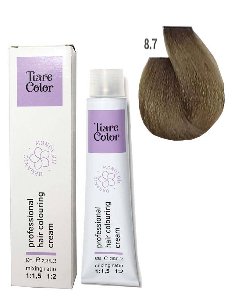 

Крем - краска для волос 8.7 Tiare color 60 мл (12568Qu)