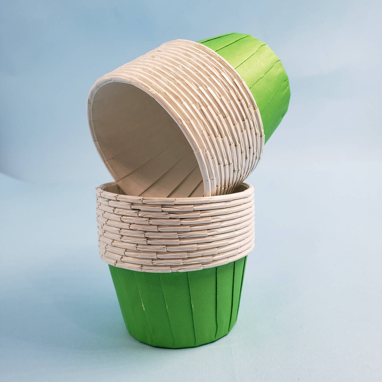 

Бумажная форма для маффинов с усиленным бортиком зеленая 25 шт, Желтый