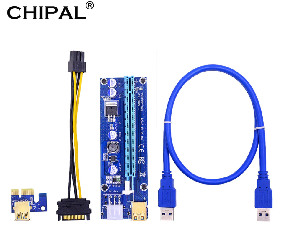 

Райзер CHIPAL Blue 009S PCI-E Riser 6 pin