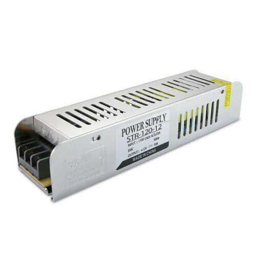 

Блок питания для светодиодных лент OEM DC12 120W 10А STR-120 узкий (EMS фильтр)