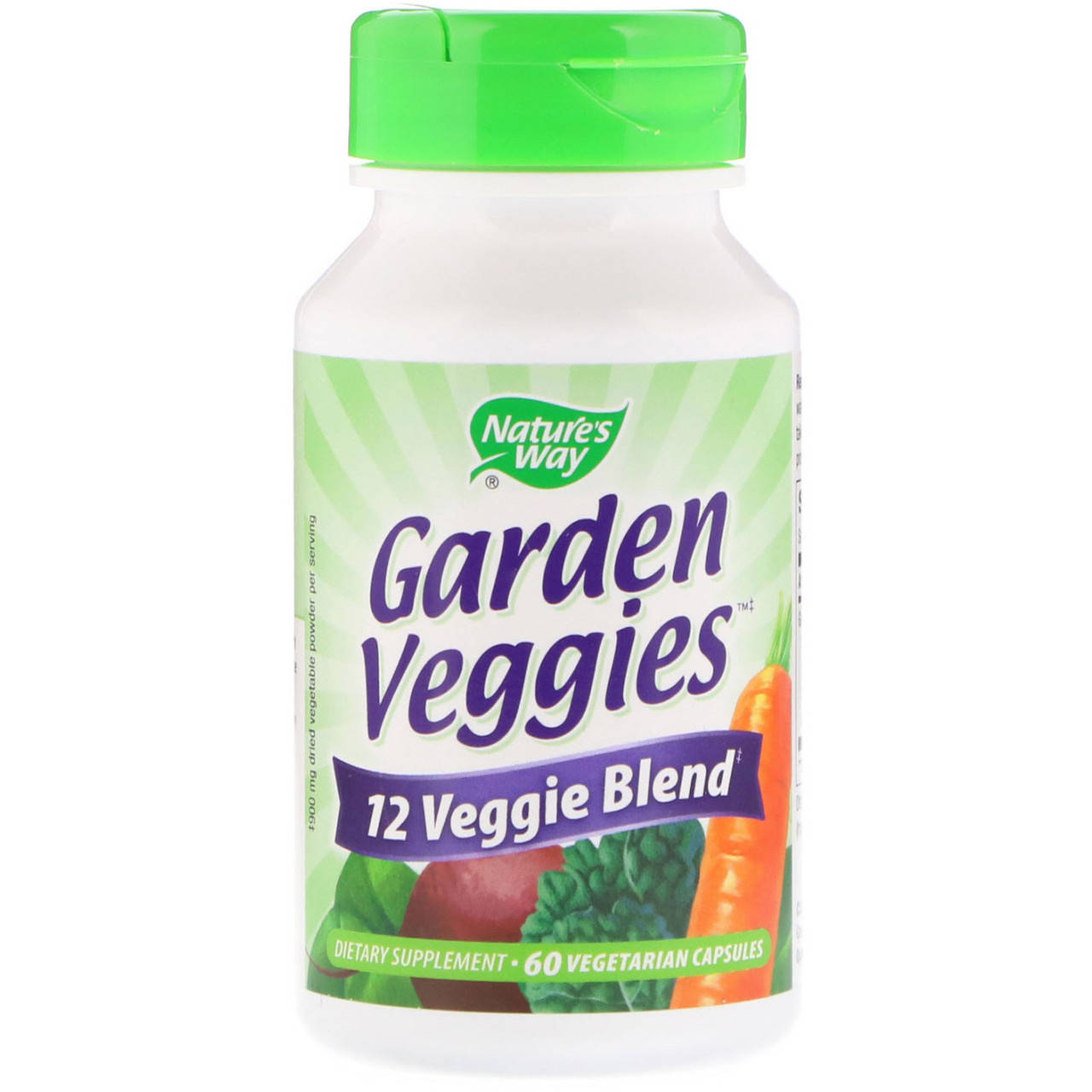 

Комплекс овощей для сил и энергии Nature's Way "Garden Veggies" суперфуд, 900 мг (60 капсул)