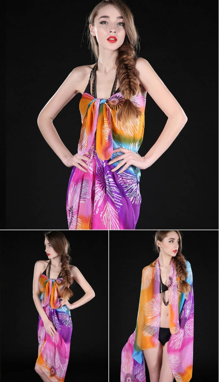 

Яркое Пляжное Парео Цветы