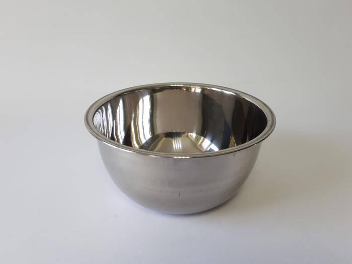 

Миска кухонная из нержавеющей стали глубокая D 17,5 cm H 8,5 cm 1,2 литра для столовой Нержавейка высший сорт